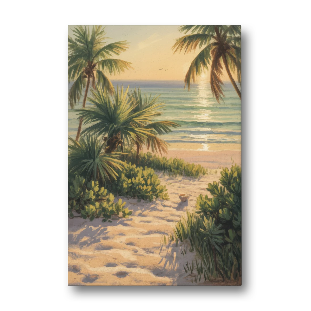 Playa Langosta Palms - Canvas Wall Art - Front