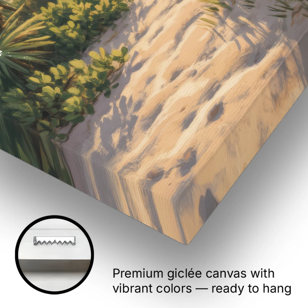 Playa Langosta Palms - Canvas Wall Art - Gallery Wrap Corner