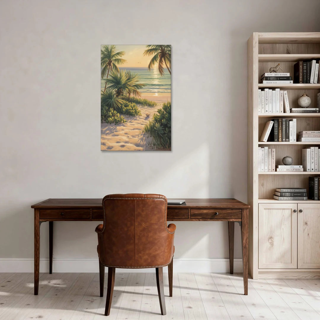 Playa Langosta Palms - Canvas Wall Art - Office - 24x36