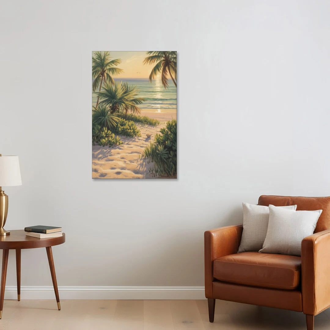 Playa Langosta Palms - Canvas Wall Art - Sofa - 24x36
