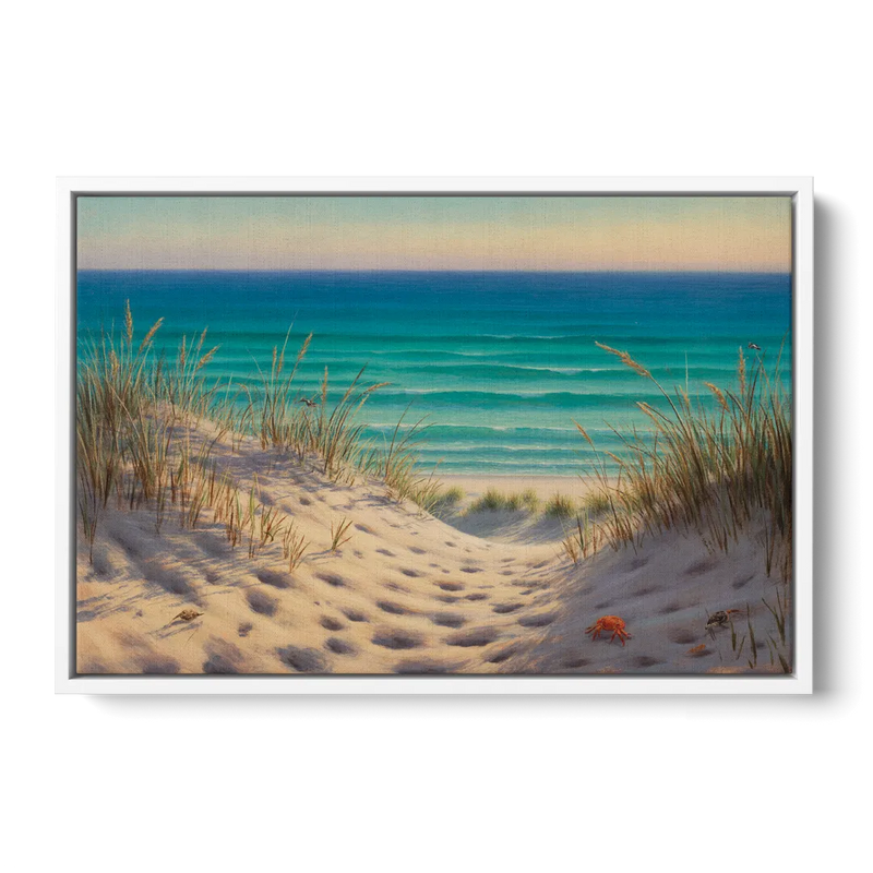 Playa Marlín Dunes Front - White Canvas Wall Art