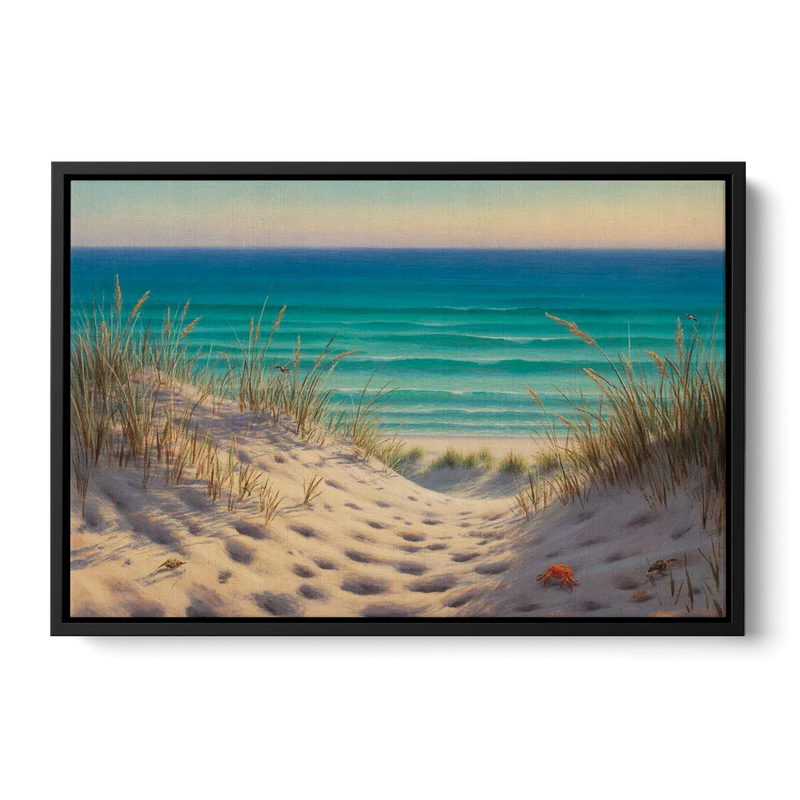 Playa Marlín Dunes Front - Black Canvas Wall Art