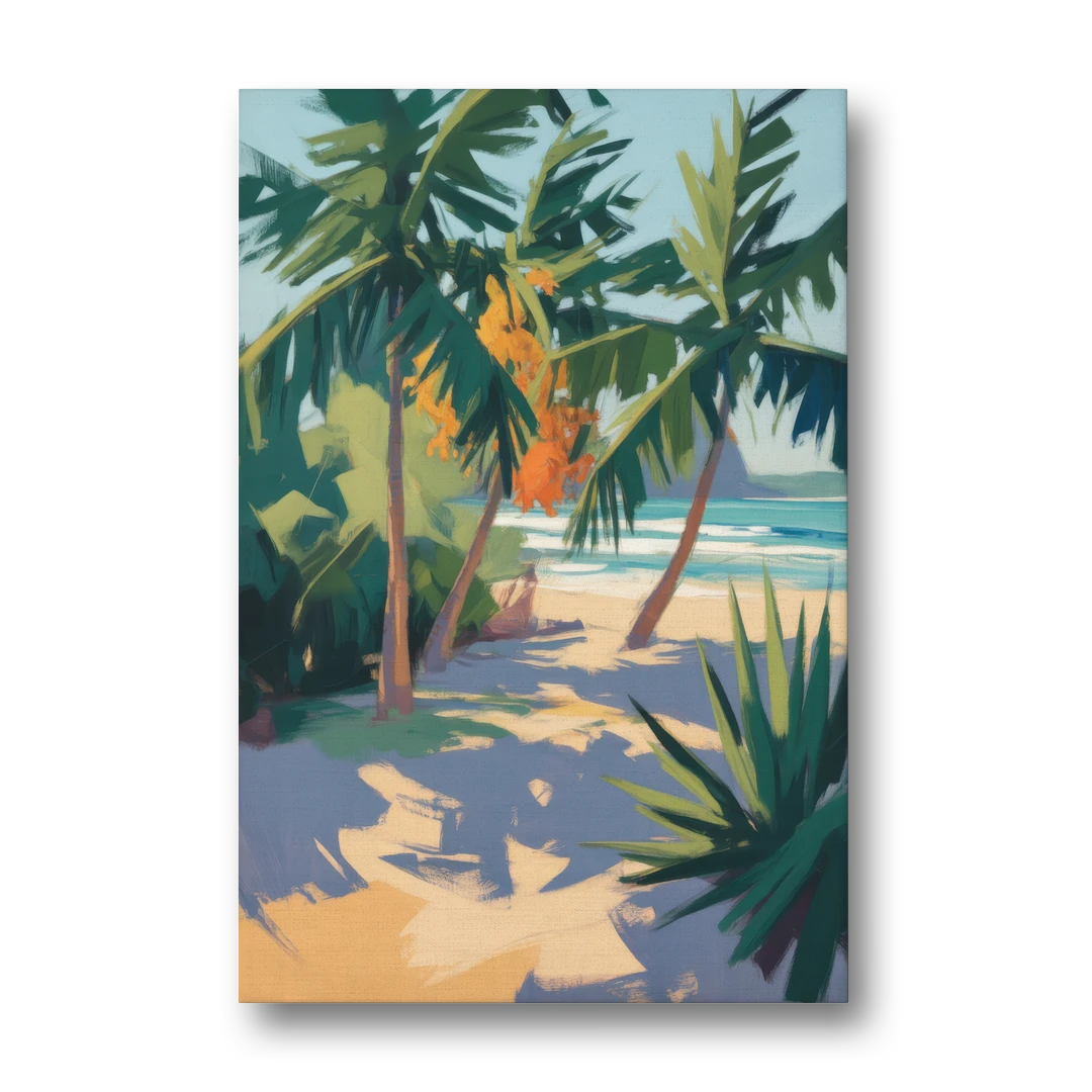 Playa Paraíso Palms - Canvas Wall Art - Front