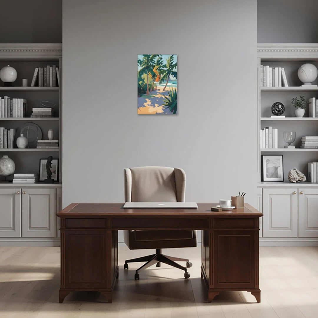 Playa Paraíso Palms - Canvas Wall Art - Office - 16x24