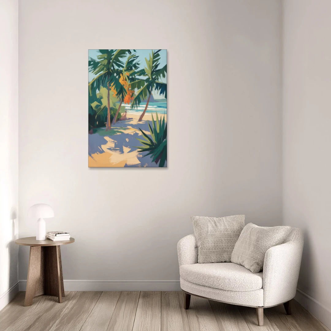 Playa Paraíso Palms - Canvas Wall Art - Sofa - 24x36