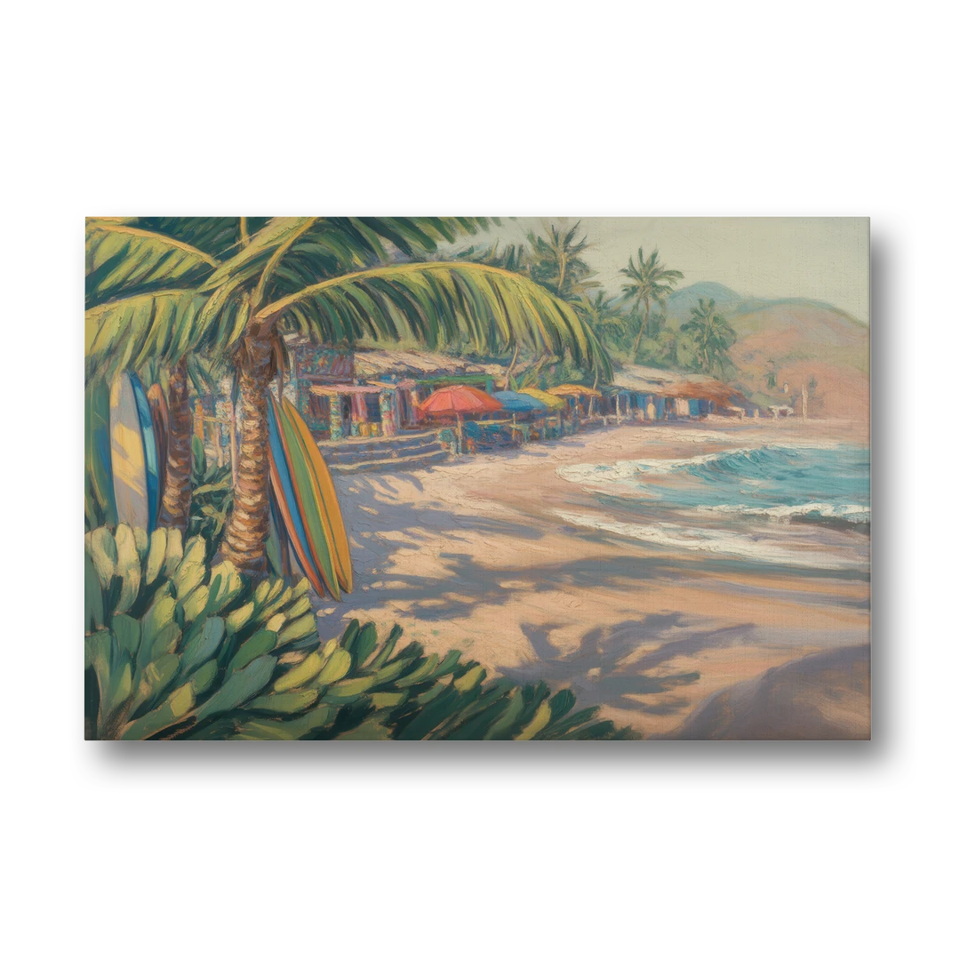 Playa Sayulita Palms - Canvas Wall Art - Front