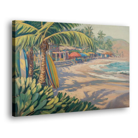 Playa Sayulita Palms - Canvas Wall Art
