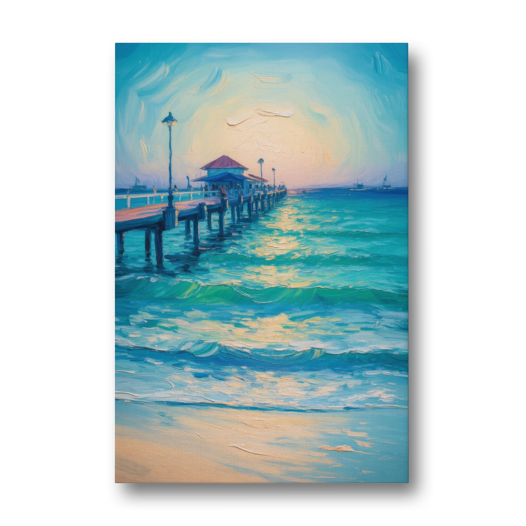 Playa del Carmen Pier - Canvas Wall Art - Front
