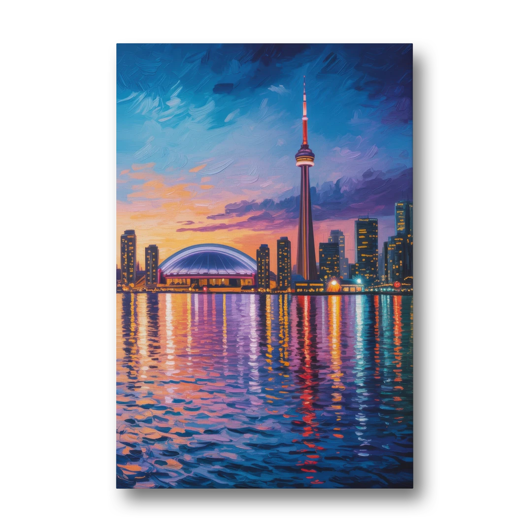Polson Pier Toronto View - Canvas Wall Art - Front