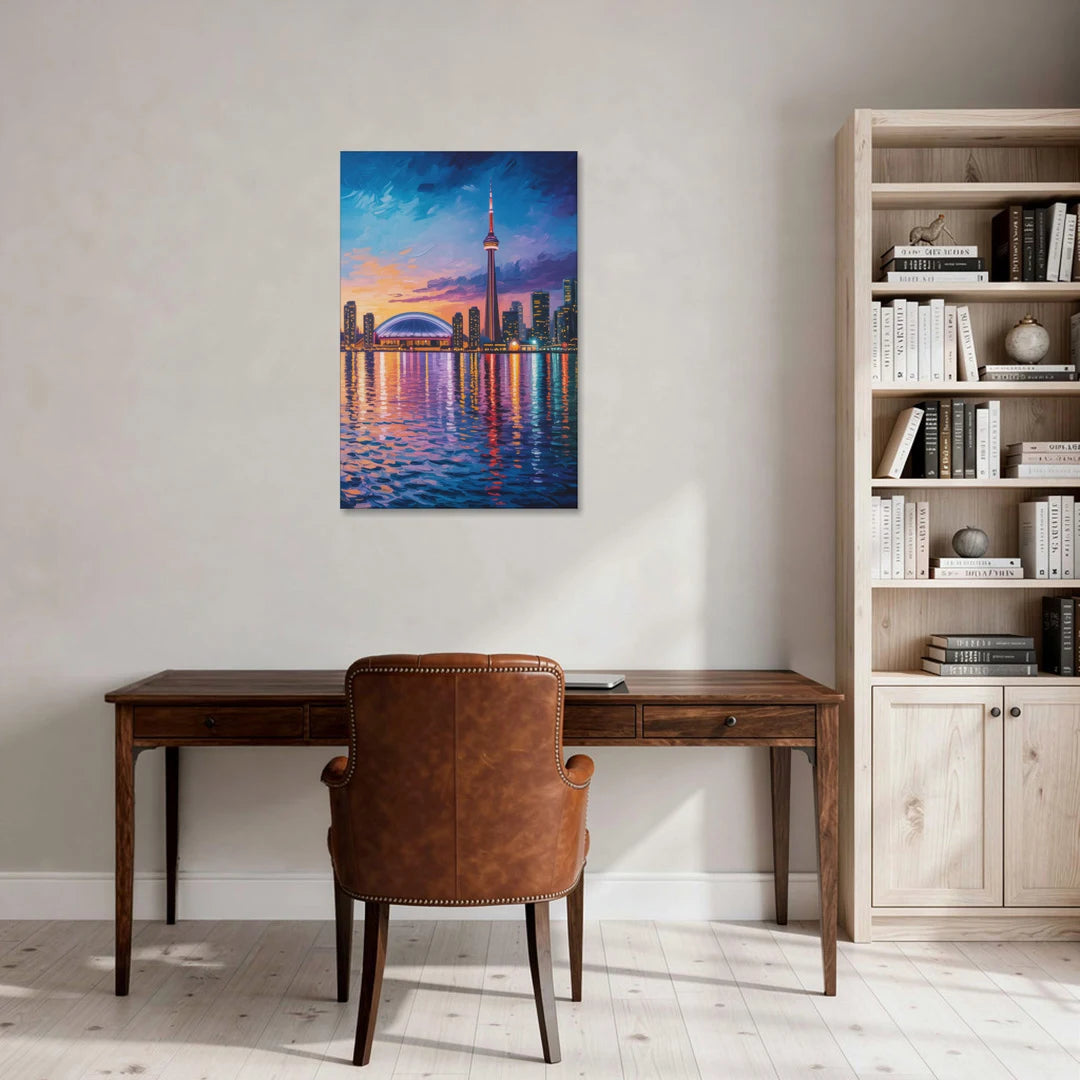 Polson Pier Toronto View - Canvas Wall Art - Office - 24x36