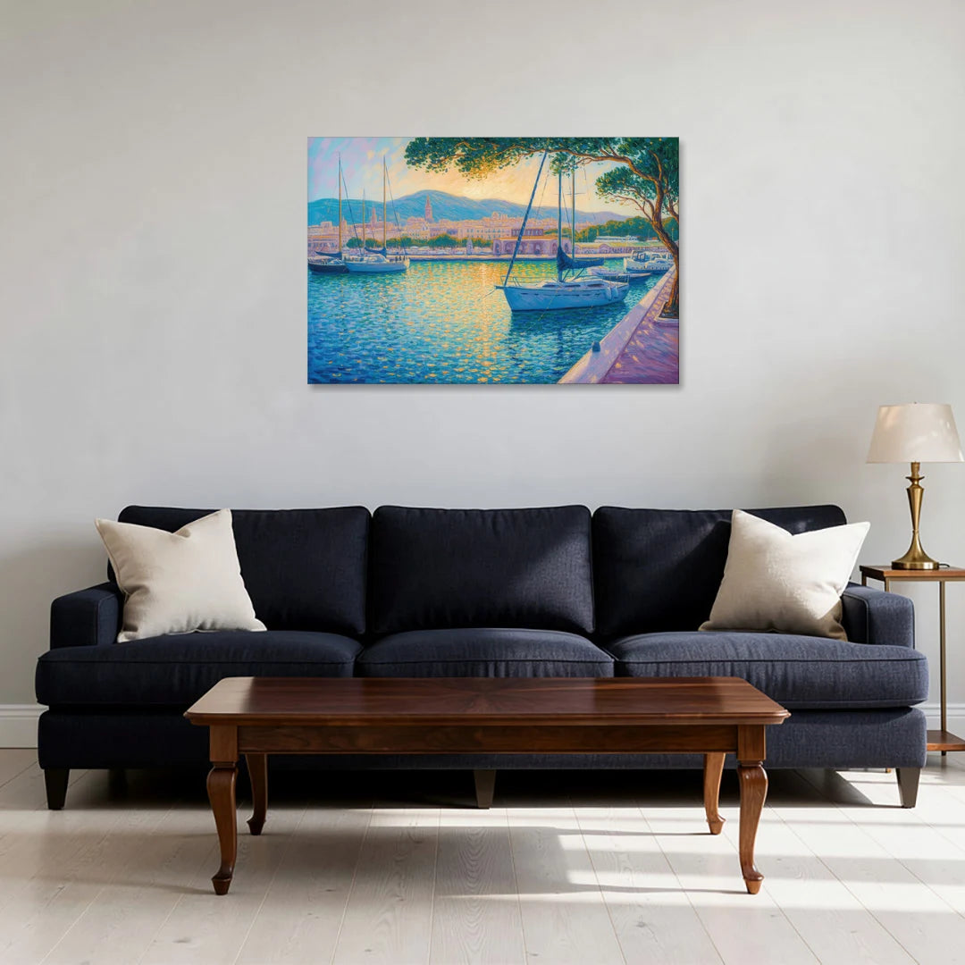 Port of Palma Serenity - Canvas Wall Art - Sofa - 36x24