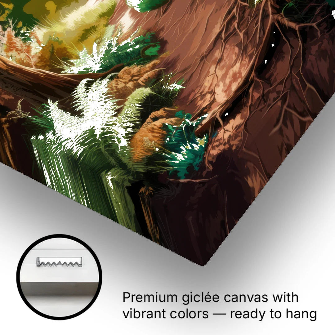 Portland Oregon Forests - Canvas Wall Art - Gallery Wrap Corner