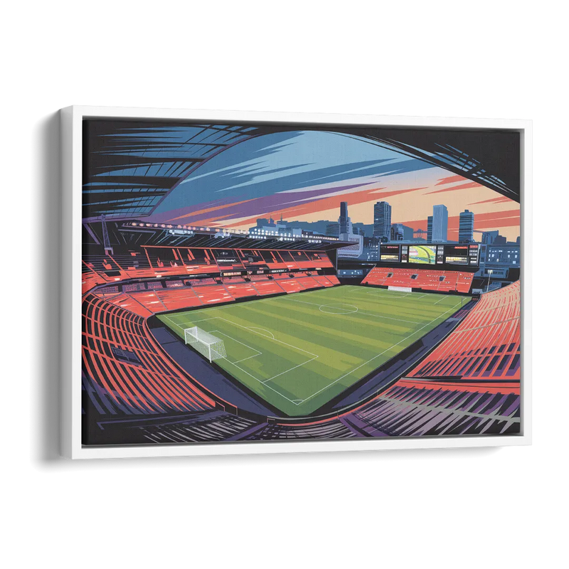 Portland Timbers Stadium View Side - White Canvas Wall Art