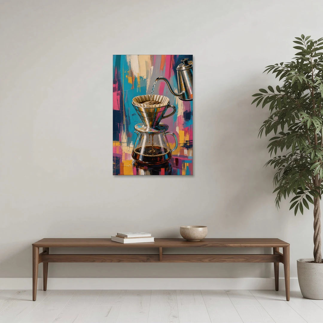 Pour-Over Ritual - Canvas Wall Art - Coffee Table - 24x36