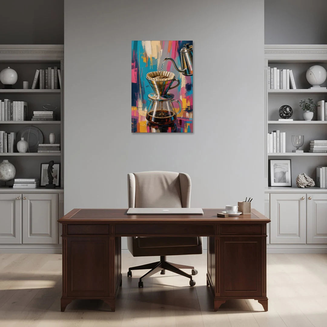 Pour-Over Ritual - Canvas Wall Art - Office - 24x36