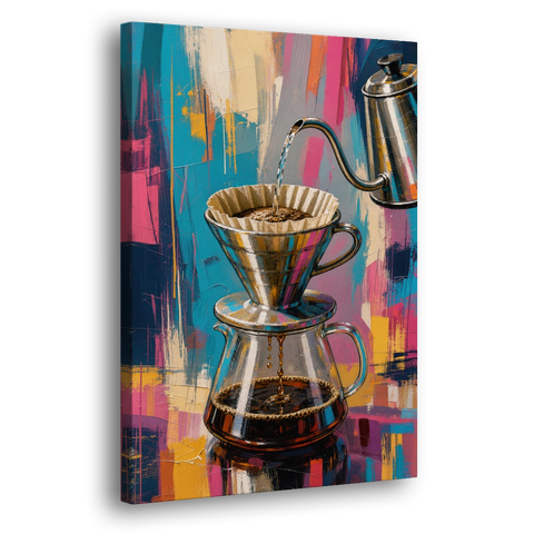 Pour-Over Coffee Ritual - Canvas Wall Art