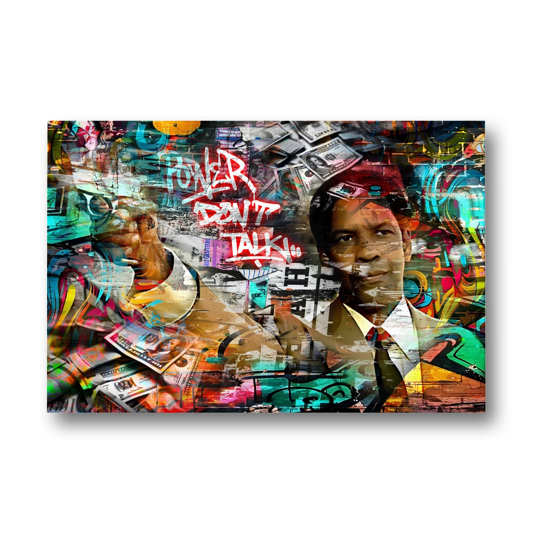 Power Don't Talk - Canvas Wall Art - Front