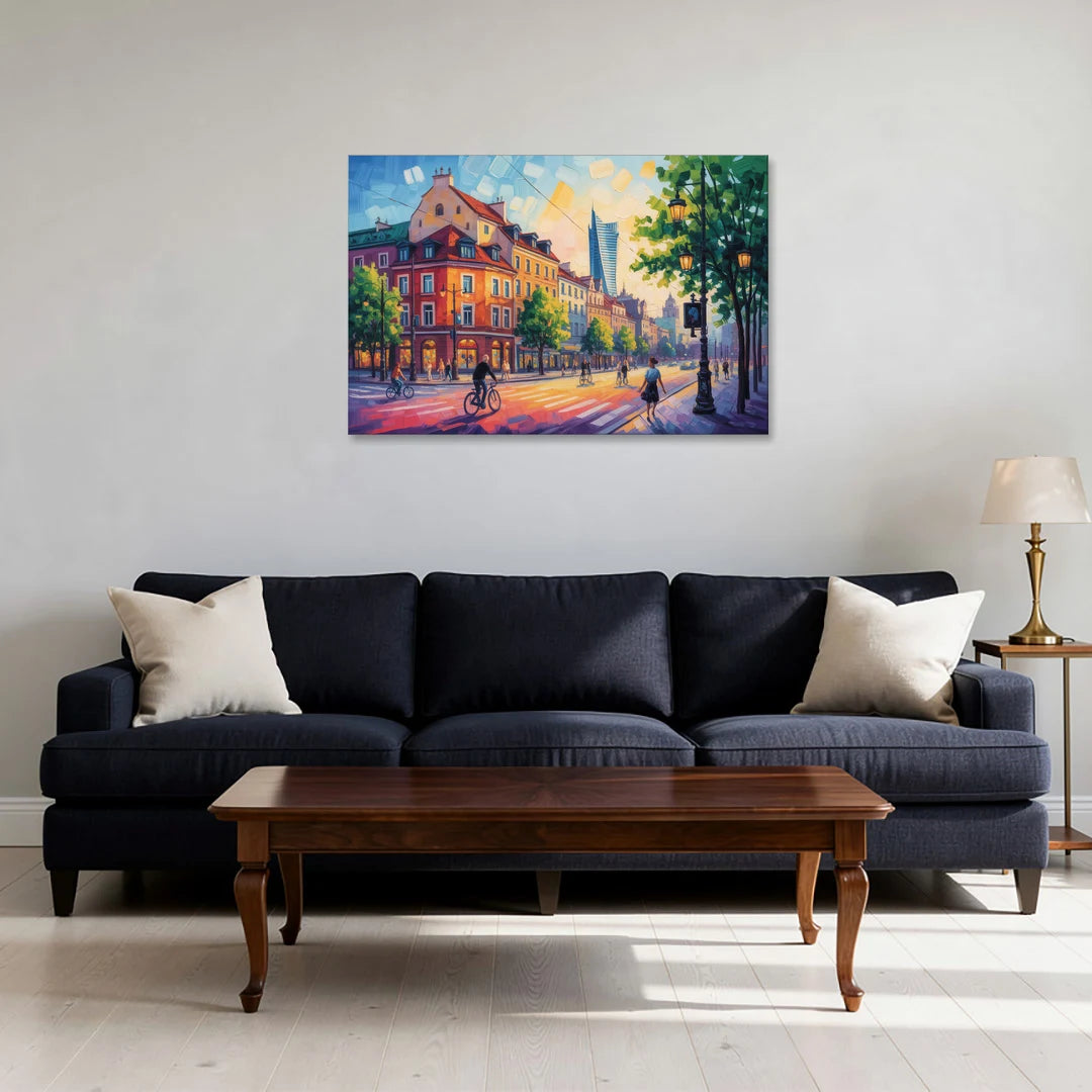 Praga District Vibe - Canvas Wall Art - Sofa - 36x24