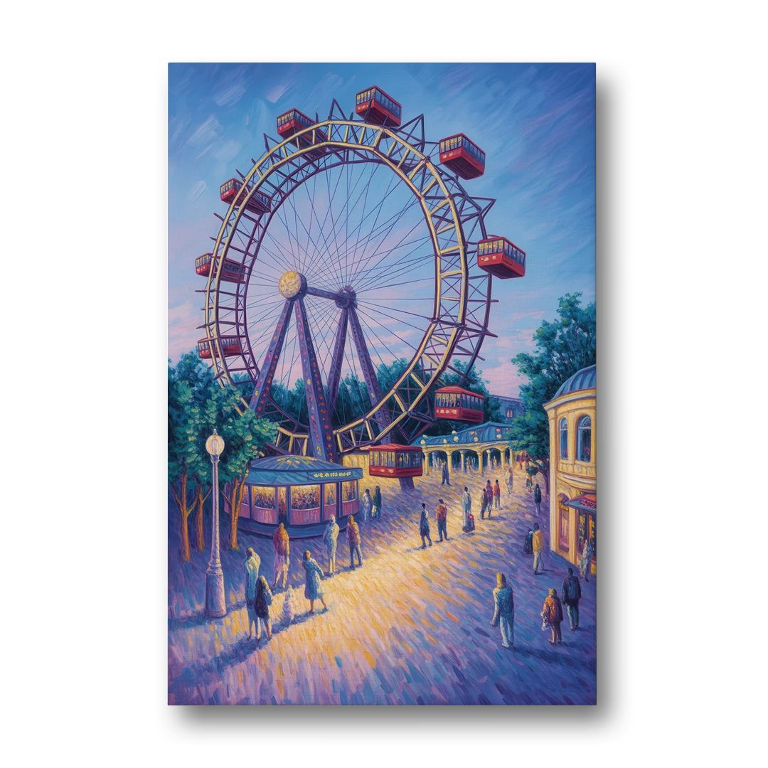 Prater's Giant Wheel - Canvas Wall Art - Front