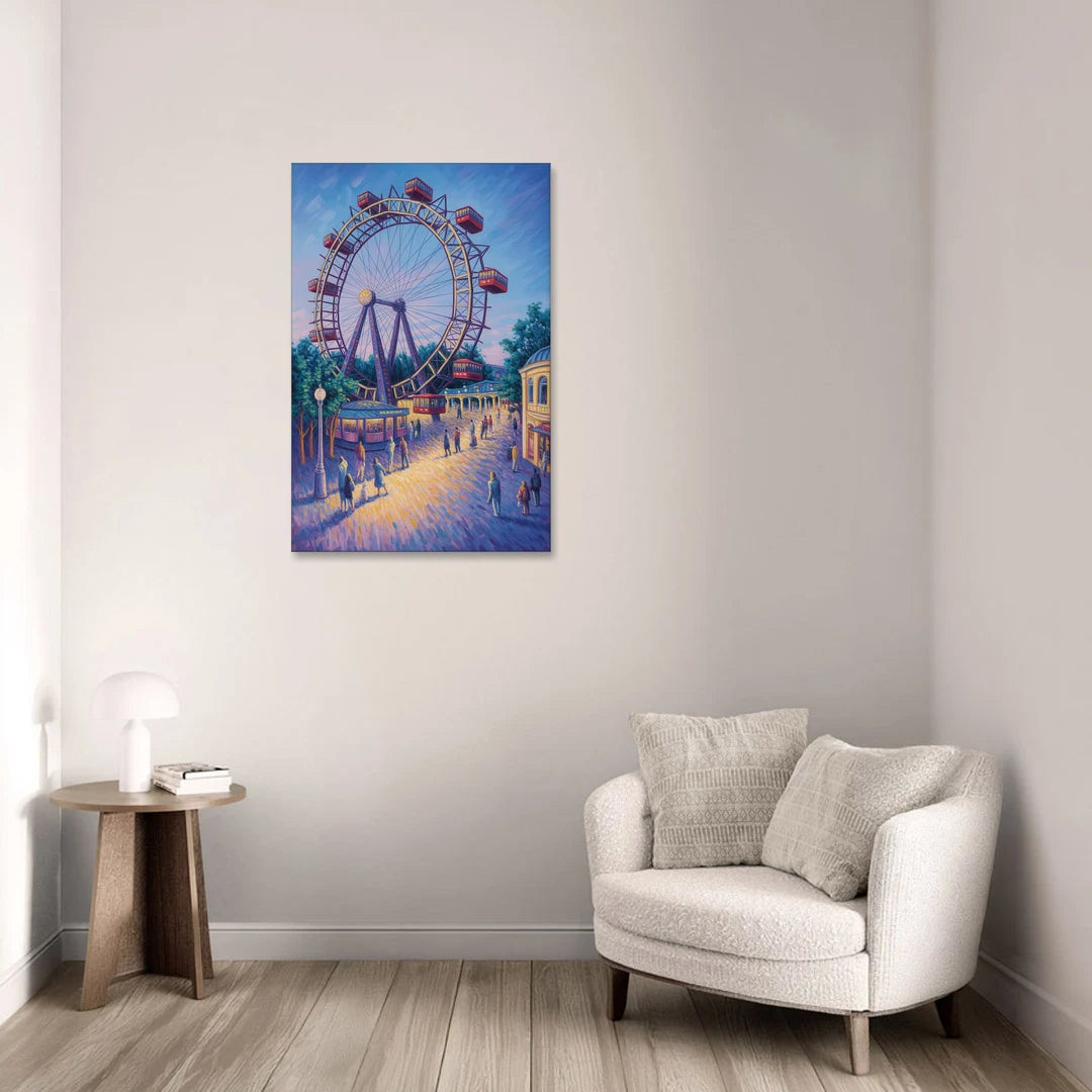 Prater's Giant Wheel - Canvas Wall Art - Sofa - 24x36