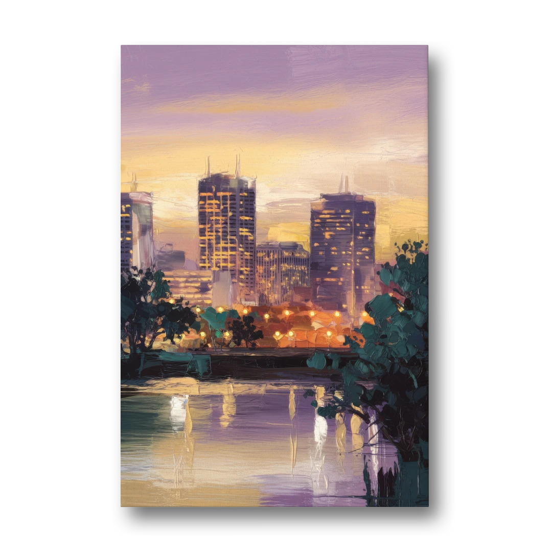 Providence Downtown Horizon - Canvas Wall Art - Front