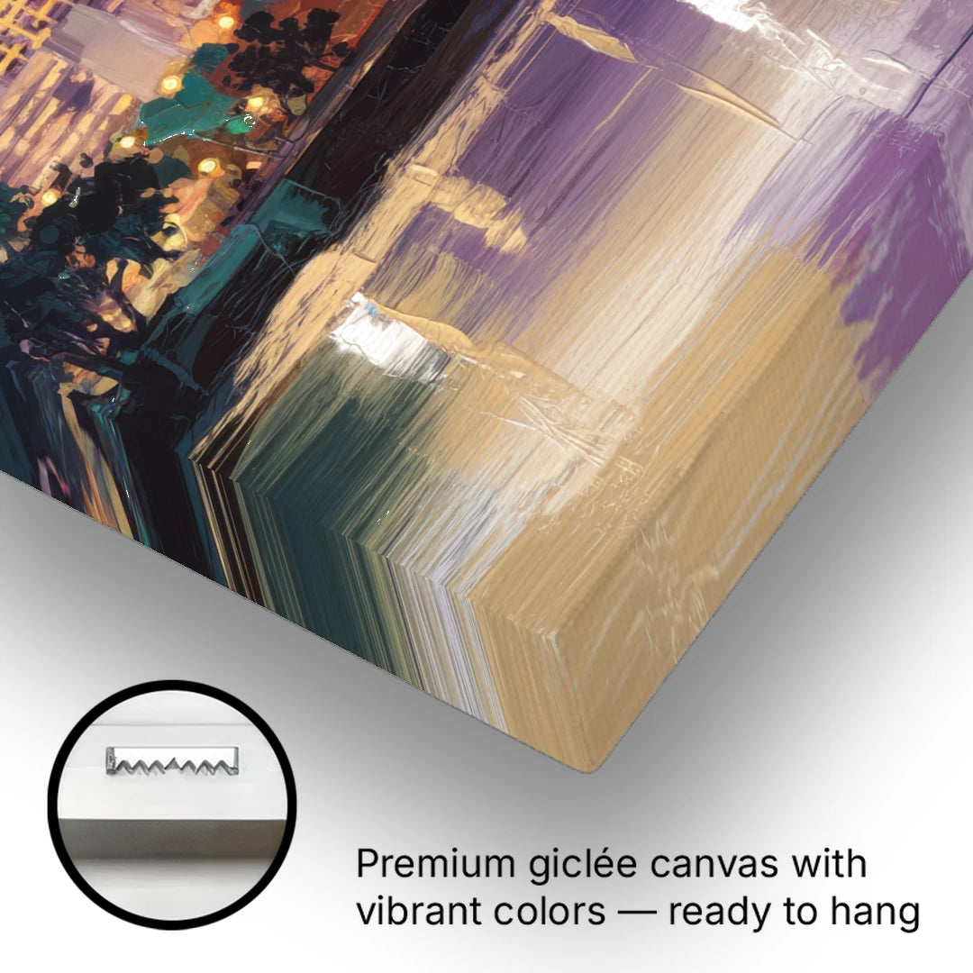Providence Downtown Horizon - Canvas Wall Art - Gallery Wrap Corner