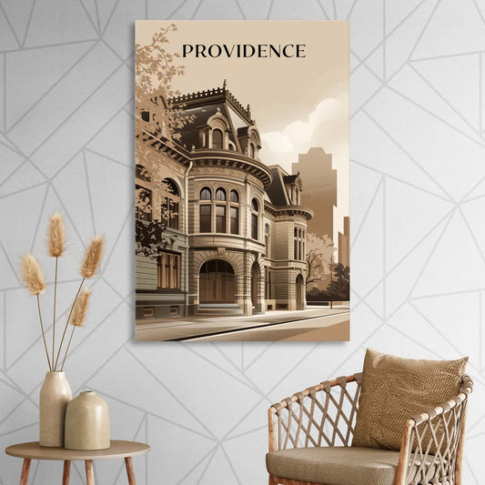 Providence Historic Architecture Living Room - Canvas Wall Art