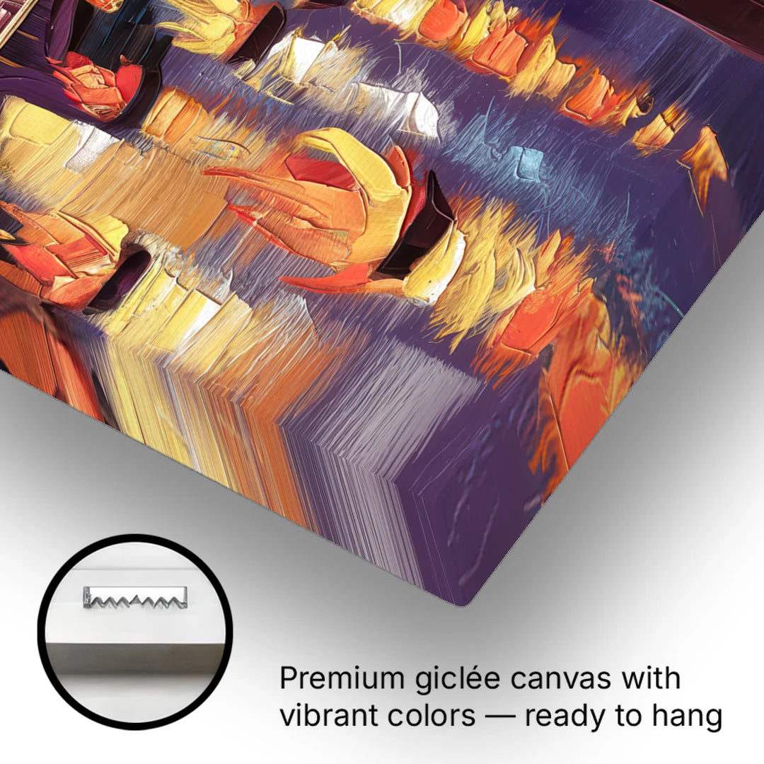 Providence Waterfire Glow - Canvas Wall Art - Gallery Wrap Corner