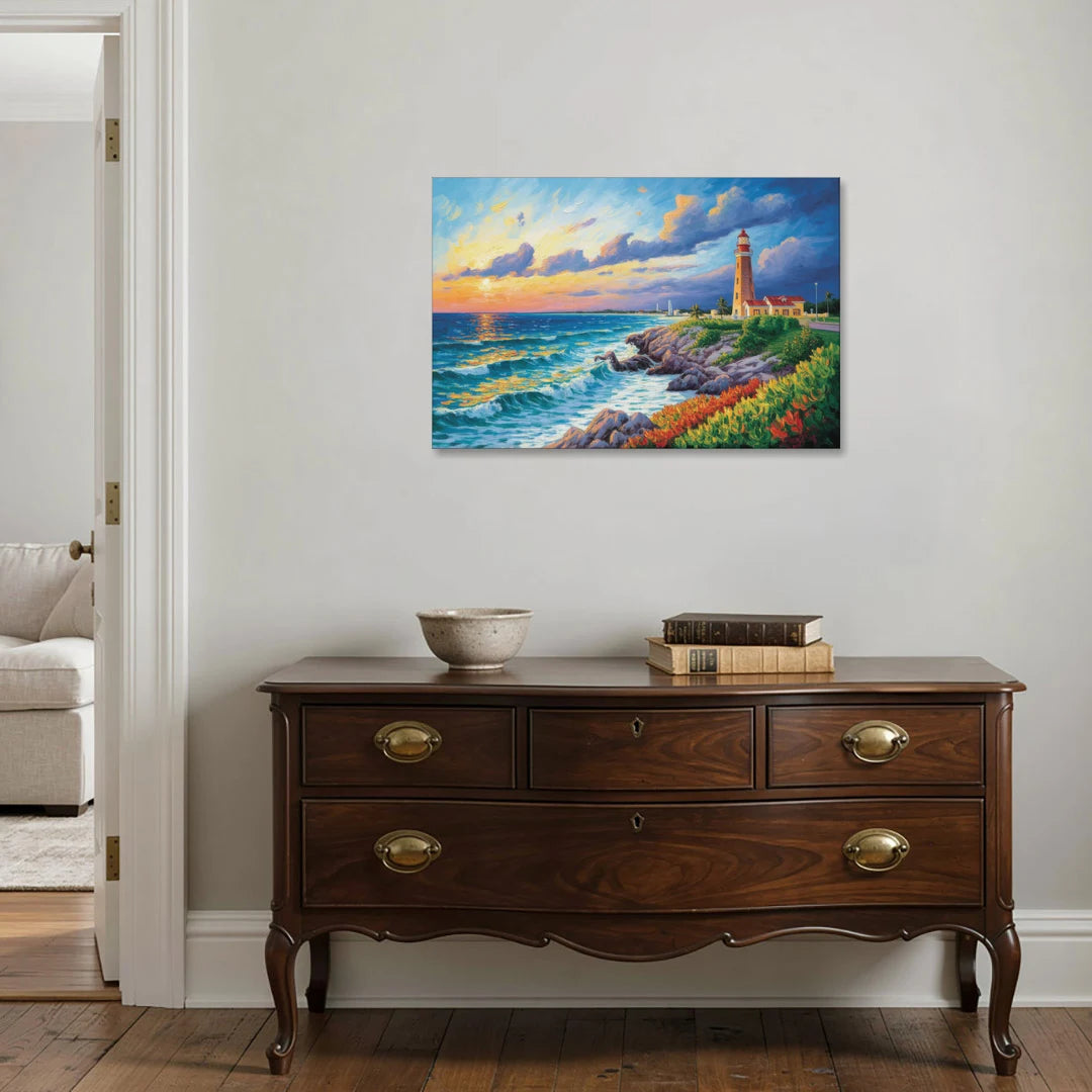 Punta Cancún Lighthouse - Canvas Wall Art - Coffee Table - 36x24
