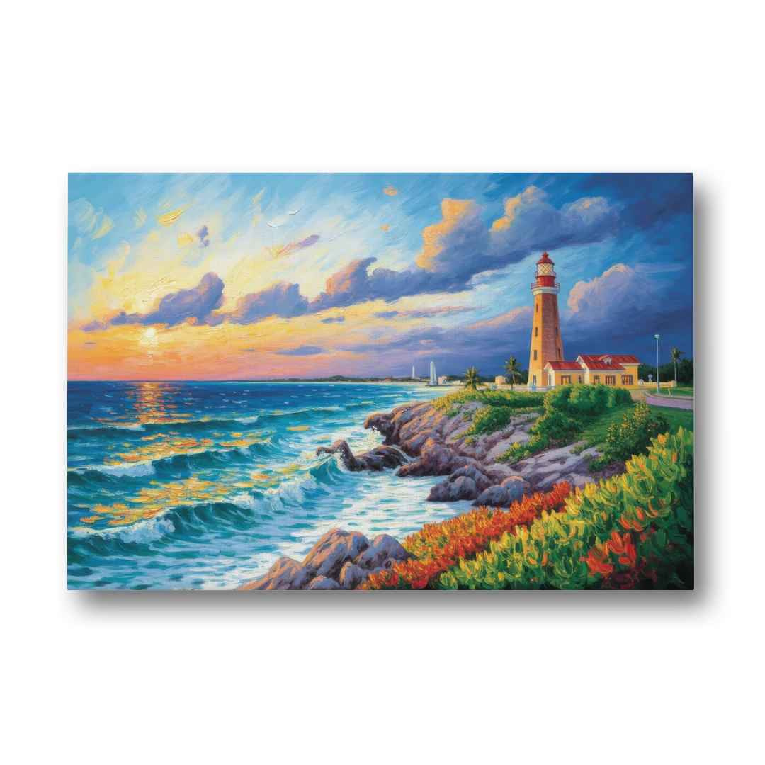 Punta Cancún Lighthouse - Canvas Wall Art - Front