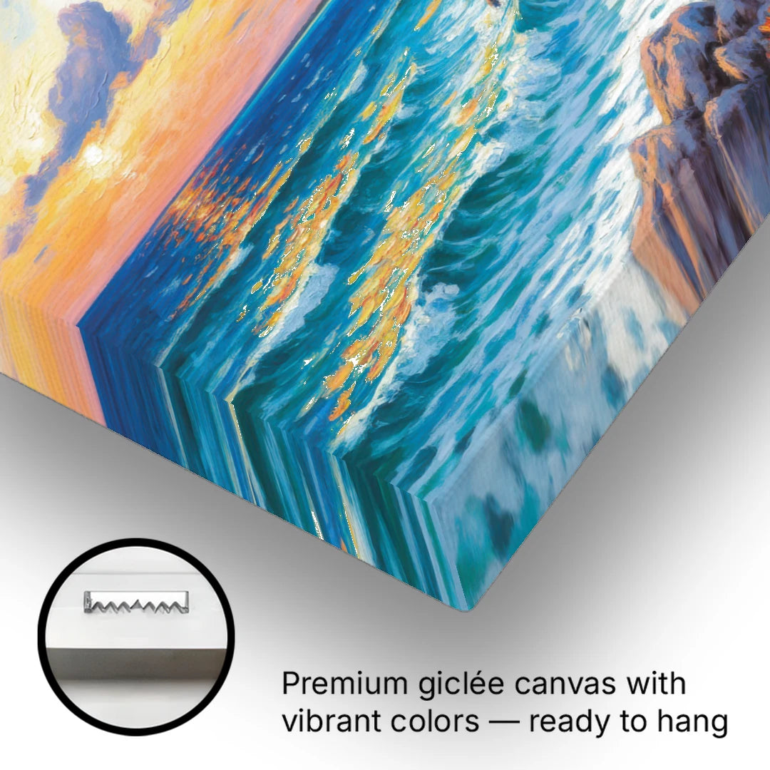 Punta Cancún Lighthouse - Canvas Wall Art - Gallery Wrap Corner