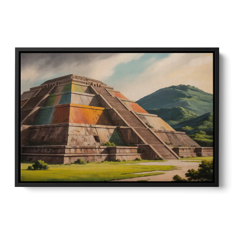 Pyramid of the Moon Front - Black Canvas Wall Art