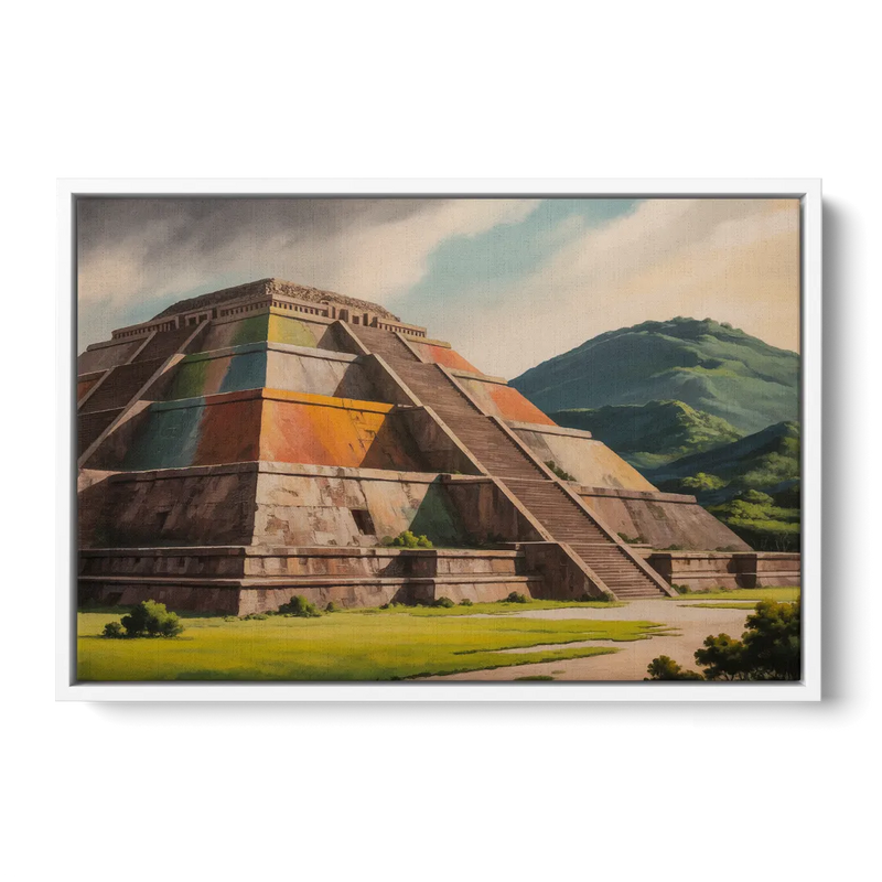 Pyramid of the Moon Front - White Canvas Wall Art