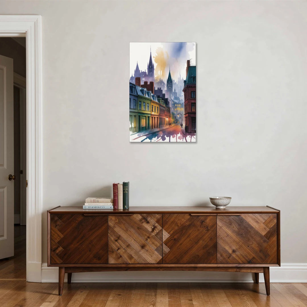 Qubec City by Night - Canvas Wall Art - Coffee Table - 24x36