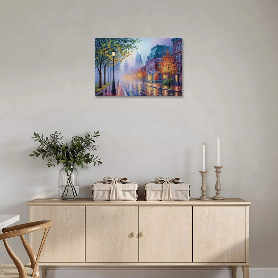 Quebec City Foggy Morning - Canvas Wall Art - Coffee Table - 30x20