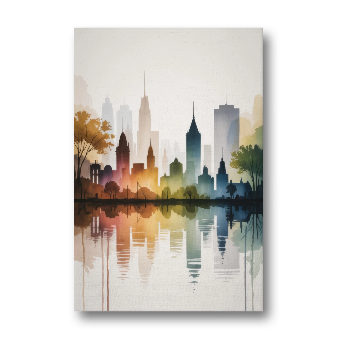 Quebec City Skyline - Canvas Wall Art - Front