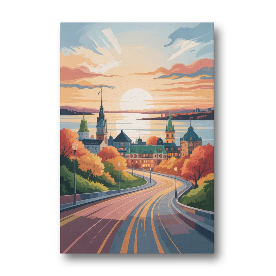 Quebec City Sunrise - Canvas Wall Art - Front
