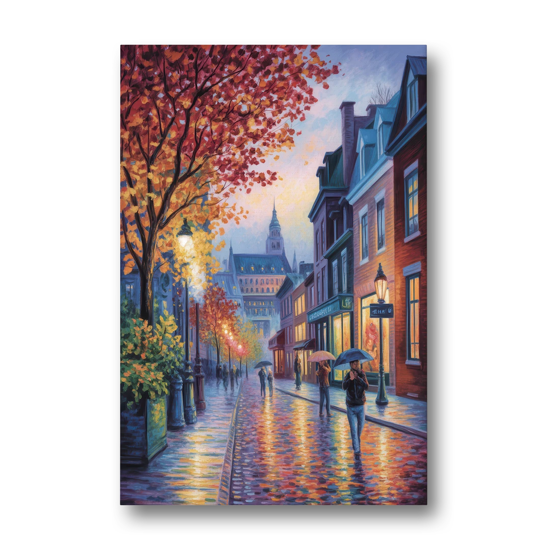 Quebec City in Autumn - Canvas Wall Art - Front