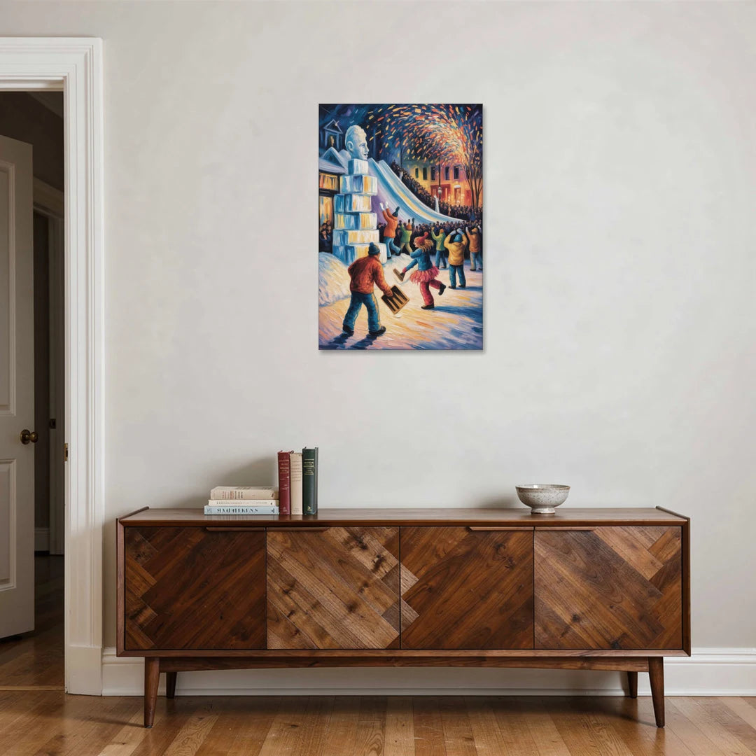 Quebec Winter Carnival - Canvas Wall Art - Coffee Table - 24x36