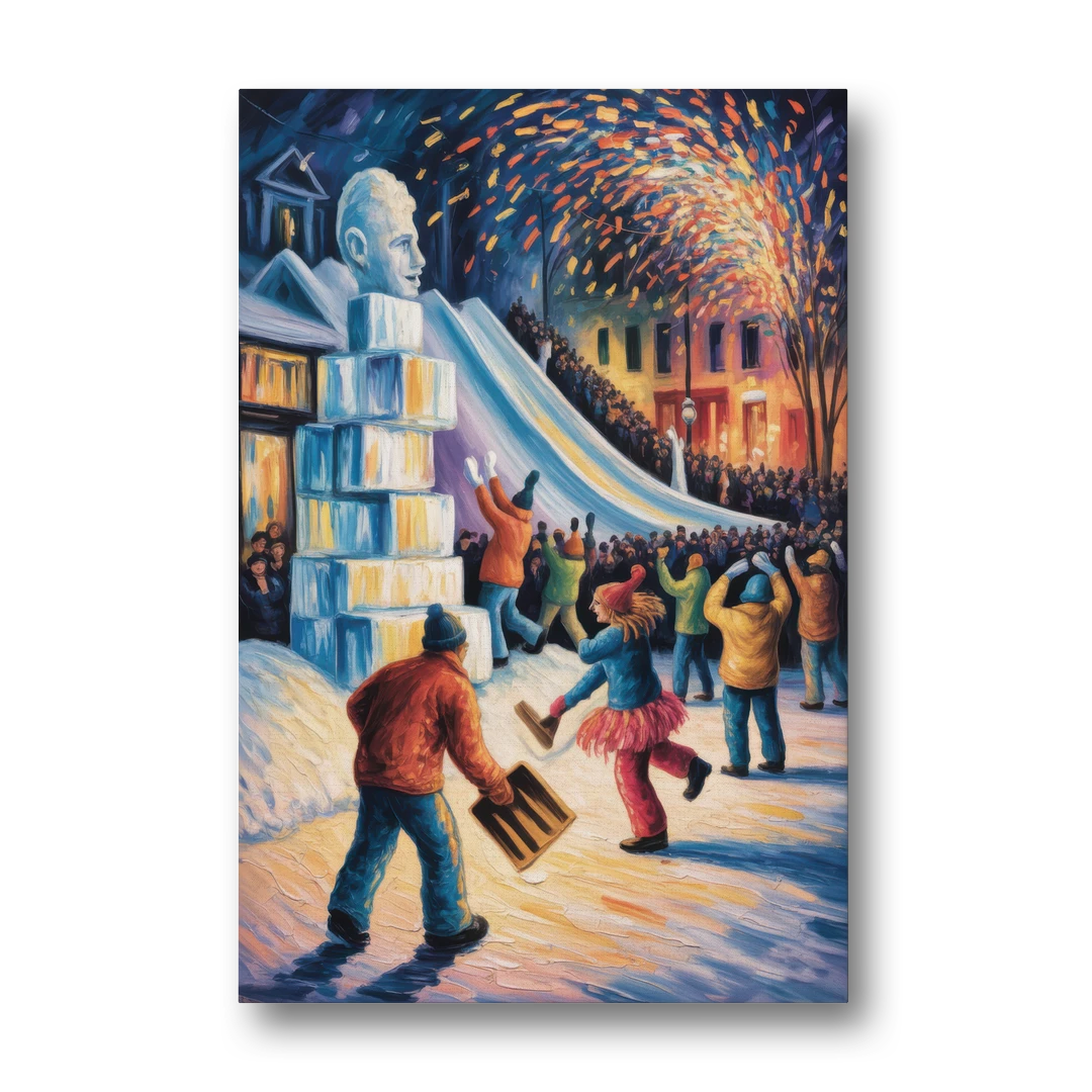 Quebec Winter Carnival - Canvas Wall Art - Front