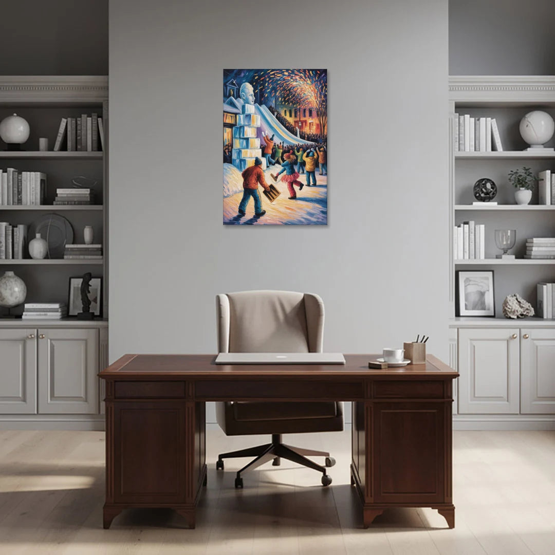 Quebec Winter Carnival - Canvas Wall Art - Office - 24x36