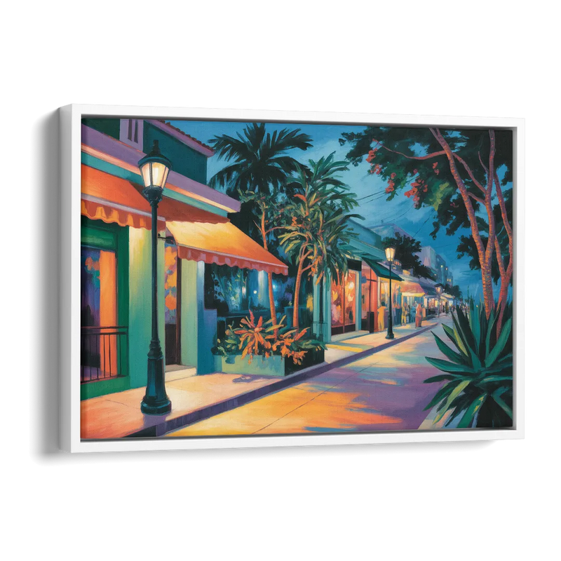 Quinta Avenida Lights Side - White Canvas Wall Art