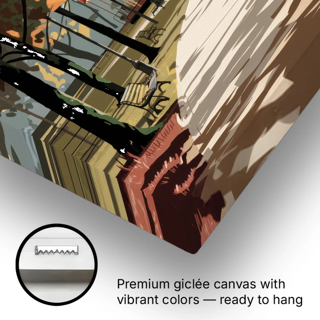 Raleigh Nature and Parks - Canvas Wall Art - Gallery Wrap Corner