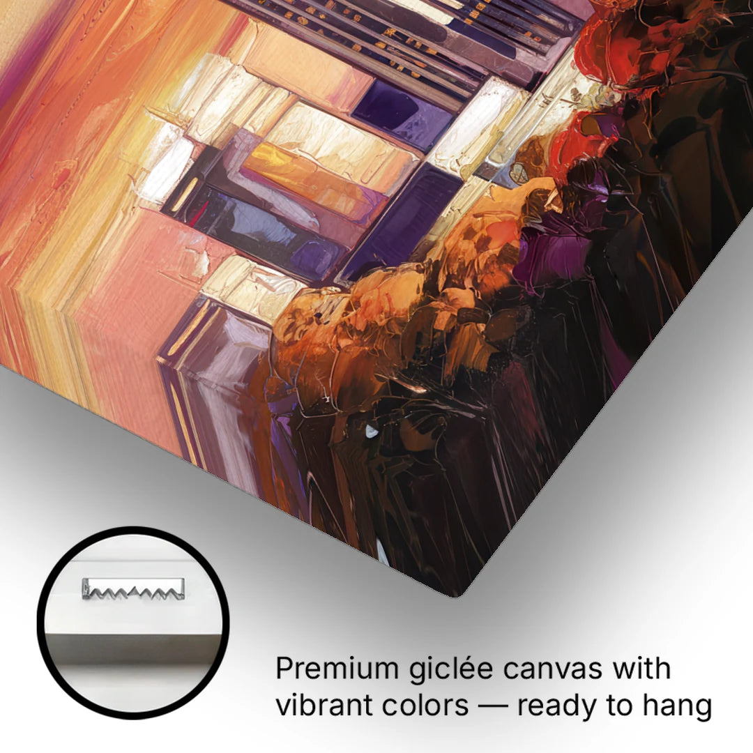 Raleigh Skyline Sunset - Canvas Wall Art - Gallery Wrap Corner