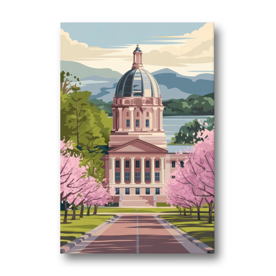 Raleigh State Capitol - Canvas Wall Art - Front