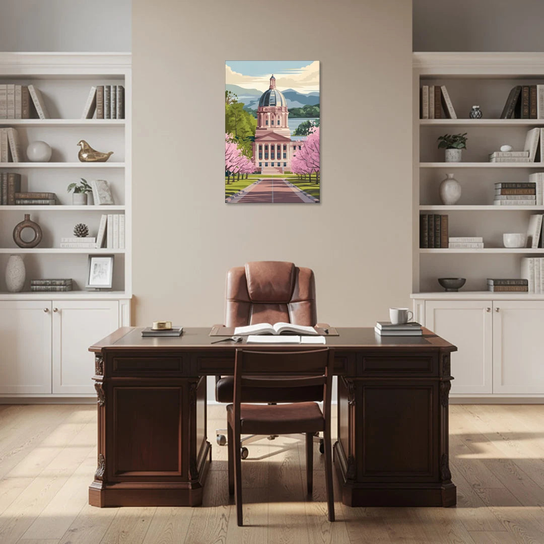 Raleigh State Capitol - Canvas Wall Art - Office - 24x36