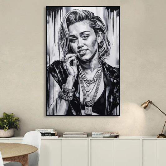 Rebel Heart 2.0 Living Room - Black Canvas Wall Art