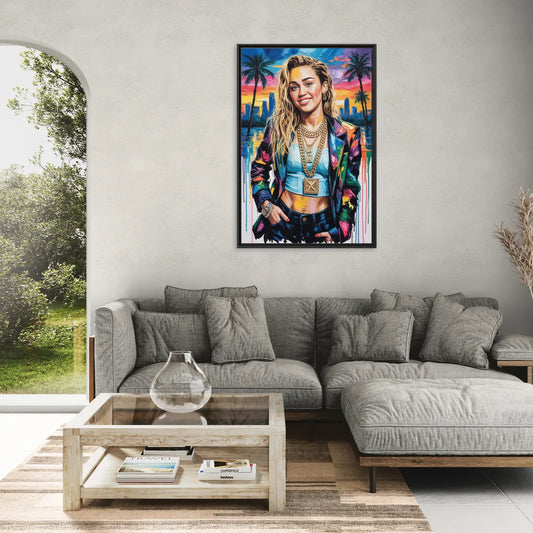 Rebel Heart - Living Room Black Frame Canvas