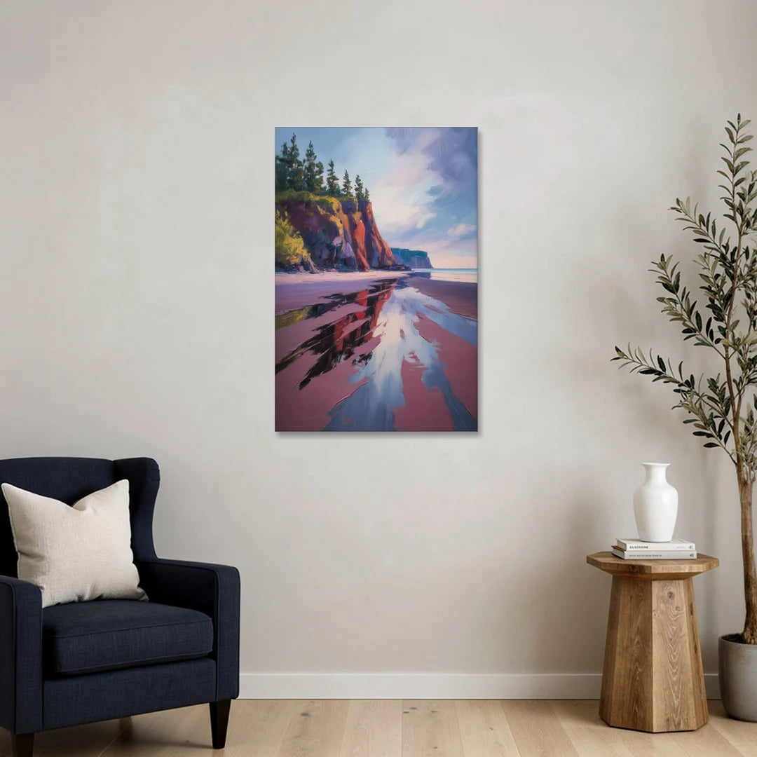Red Sand Shores - Canvas Wall Art - Sofa - 24x36