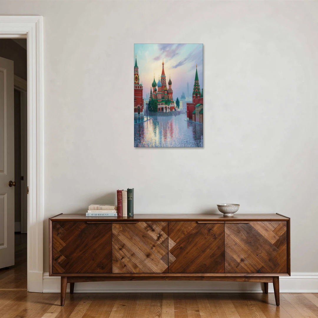 Red Square Reflections - Canvas Wall Art - Coffee Table - 24x36